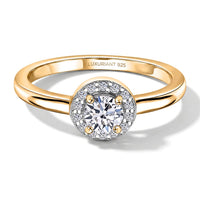 Luxuriant Lab Grown Diamond (G-H, SI) Ring in 18K Vermeil YG Over Sterling Silver (Size 10.0) 0.50 ctw