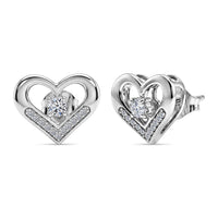 Luxuriant Lab Grown Diamond G-H SI 0.35 ctw Earrings in Rhodium Over Sterling Silver (Del. In 10-12 Days)