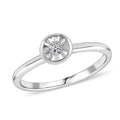 Luxuriant Lab Grown Diamond (G-H, SI) Ring in Rhodium Over Sterling Silver (Size 7.0) 0.10 ctw - Sticky add to cart bar