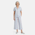 Lati Fashions Blue Striped Pajama Set -L - Sticky add to cart bar