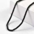 D'Joy Thai Black Spinel 45.00 ctw Beaded Necklace in Rhodium Over Sterling Silver 20 Inches - Sticky add to cart bar