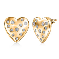 Luxuriant Lab Grown Diamond (G-H, SI) Earrings in 18K Vermeil YG Over Sterling Silver 0.35 ctw