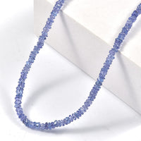 D'Joy Premium Tanzanite 36.00 ctw Beaded Necklace in Rhodium Over Sterling Silver 18-20 Inches