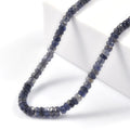 D'Joy Catalina Iolite 46.50 ctw Beaded Necklace in Rhodium Over Sterling Silver 18-20 Inches - Sticky add to cart bar