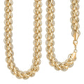 EverTrue Bronzella Collection Handmade Lotus Leaf Chain Necklace in 18K YG Plated Bronze 20 Inches - Sticky add to cart bar