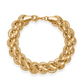 EverTrue Bronzella Collection Handmade Lotus Leaf Chain Bracelet in 18K YG Plated Bronze (7.25 In) - Sticky add to cart bar