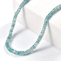 D'Joy Premium Blue Zircon 77.00 ctw Beaded Necklace in Rhodium Over Sterling Silver 18-20 Inches - Sticky add to cart bar