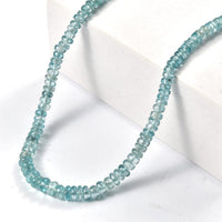 D'Joy Premium Blue Zircon 77.00 ctw Beaded Necklace in Rhodium Over Sterling Silver 18-20 Inches
