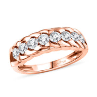 EverTrue Moissanite 7 Stone Ring in Platinum Bond (Size 10.0) 0.75 ctw
