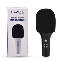 Livemore Black Bluetooth Microphone Speaker with 1200mAh Rechargeable Battery