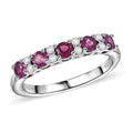 D'Joy Premium Orissa Rhodolite Garnet, Moissanite Ring in Rhodium Over Sterling Silver (Size 10.0) 0.90 ctw - Sticky add to cart bar