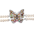 GP Multi-Tourmaline, Multi Gemstone Butterfly Bracelet in Rhodium Over Sterling Silver (6.50 In) 5.85 ctw - Sticky add to cart bar