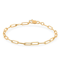 3mm Paperclip Chain Bracelet in 10K Yellow Gold (7.50 In) 1.5 Grams