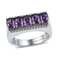 EverTrue African Amethyst Men's Ring in Stainless Steel (Size 10.0) 2.15 ctw - Sticky add to cart bar