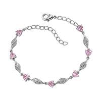 EverTrue Simulated Pink Diamond Bracelet in Platinum Bond (6.50-8In) 5.50 ctw