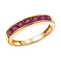 D'Joy Niassa Ruby (FF) Band Ring in 14K YG Over Sterling Silver (Size 10.0) 0.70 ctw - Sticky add to cart bar