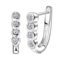 Luxuriant Lab Grown Diamond G-H SI 0.50 ctw Fancy Earrings in Rhodium Over Sterling Silver (Del. In 10-12 Days)