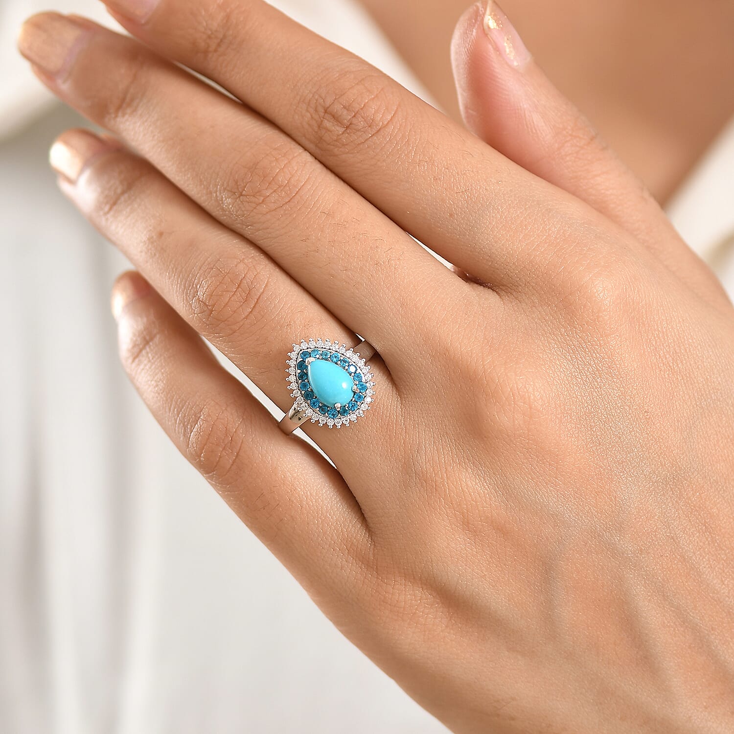 D'Joy Premium Sleeping Beauty Turquoise and Multi Gemstone 1.80