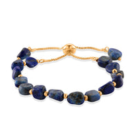 Galilea Rose Quartz Beads Bracelet in Goldtone (6-8In)