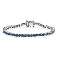 EverTrue Ruby 8.00 ctw Cluster Bracelet in Platinum Bond (6.50 In)
