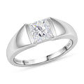 D'Joy Moissanite (Sqr 6x6mm) Ring in 18K Vermeil YG Over Sterling Silver (Size 7.0) 1.25 ctw - Sticky add to cart bar