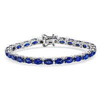 EverTrue Lab Created Pink Sapphire Linear Bracelet in 18K RG Plated (7.25 In) 17.60 ctw