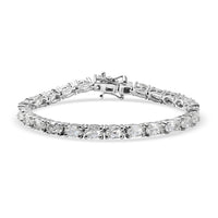 EverTrue Lab Created Pink Sapphire Linear Bracelet in 18K RG Plated (7.25 In) 17.60 ctw