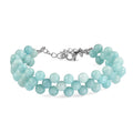 EverTrue Amazonite Beaded Bracelet in Stainless Steel (7.25-9.25In) 95.00 ctw - Sticky add to cart bar