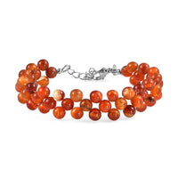 EverTrue Amazonite Beaded Bracelet in Stainless Steel (7.25-9.25In) 95.00 ctw