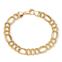 Oval Link Bracelet in 10K Yellow Gold (7.25 In) 4.16 Grams