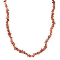Carnelian Beaded Necklace (32 Inches) with Lobster Lock in Stainless Steel 355.00 ctw