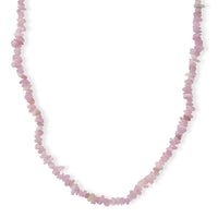 Kunzite Beaded Necklace (32 Inches) with Lobster Lock in Stainless Steel 355.00 ctw