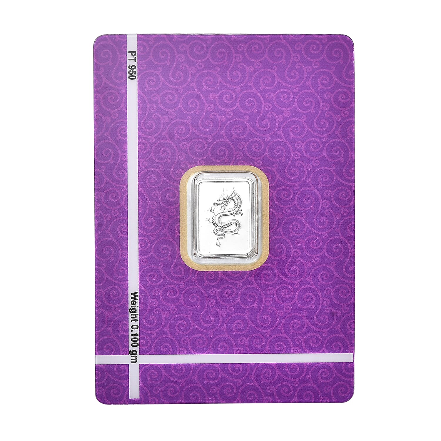 950 Platinum Blessing of Dragon Embossed Sheet 100mg