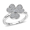 Luxuriant Lab Grown Diamond (G-H, SI) Ring in Rhodium Over Sterling Silver (Size 7.0) 0.50 ctw - Sticky add to cart bar