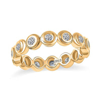 Luxuriant Lab Grown Diamond (G-H, SI) Ring in 18K Vermeil YG Over Sterling Silver (Size 7.0) 0.90 ctw