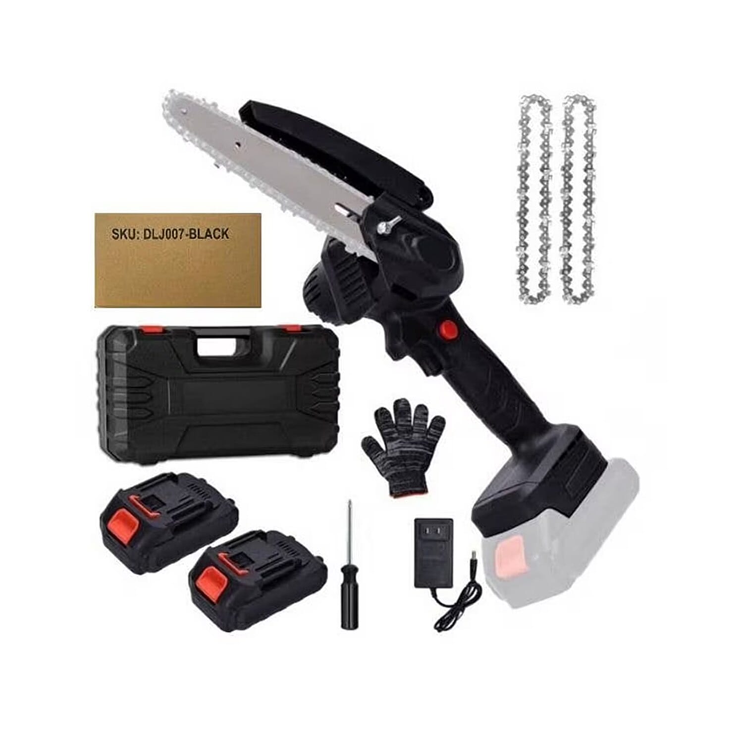 Mini Chainsaw 6 Inch Bar - Black