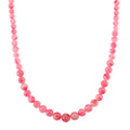 D'Joy Sakura Rhodochrosite Beaded 360.00 ctw Necklace in Sterling Silver (20-22Inches) - Sticky add to cart bar