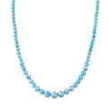 D'Joy Larimar 215.00 ctw Beaded Necklace in Rhodium Over Sterling Silver (20-22 Inches) - Sticky add to cart bar
