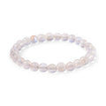 Rainbow Moonstone 80.00 ctw Beaded Stretch Bracelet - Sticky add to cart bar