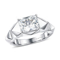 EverTrue White Topaz Men's Ring in Platinum Bond (Size 10.0) 4.50 ctw - Sticky add to cart bar