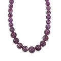 D'Joy Purple Lepidolite 300.00 ctw Beaded Necklace in Rhodium Over Sterling Silver (20 Inches) - Sticky add to cart bar