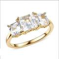 EverTrue Lab Created White Sapphire Ring in 18K YG Plated (Size 7.0) 3.25 ctw - Sticky add to cart bar