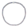 D'Joy Premium Ethiopian Welo Opal and Kagem Zambian Emeral 36.35 ctw Necklace in Rhodium Over Sterling Silver 18 Inches - Sticky add to cart bar