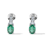 Certified & Appraised D'Joy Premium Kagem Zambian Emerald and Moissanite 1.85 ctw Earrings in Rhodium Over Sterling Silver