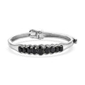 EverTrue African Amethyst Bangle Bracelet in Stainless Steel (7.25 In) 5.85 ctw - Sticky add to cart bar