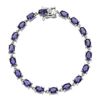 D'Joy Premium Catalina Iolite Bracelet in Rhodium Over Sterling Silver (6.50 In) 7.50 ctw