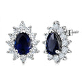 D'Joy Premium Catalina Iolite and Moissanite 2.00 ctw Royal Violet Elegance Earrings in Rhodium Over Sterling Silver - Sticky add to cart bar