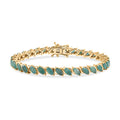 D'Joy Premium Grandidierite Legacy Line Bracelet in 18K Vermeil YG Over Sterling Silver (7.25 In) 8.60 ctw - Sticky add to cart bar