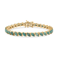 D'Joy Premium Grandidierite Legacy Line Bracelet in 18K Vermeil YG Over Sterling Silver (7.25 In) 8.60 ctw