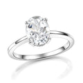 D'Joy White Topaz Solitaire Ring in Rhodium Over Sterling Silver (Size 7.0) 2.85 ctw - Sticky add to cart bar